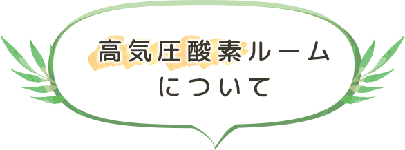 高気圧酸素ルームについて